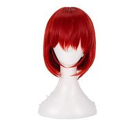 HBYLEE - Wig for cosplay Wig Anime Cosplay Anime RPG for Mahoutsukai no Yome Hatori Chise Cosplay pelucas cortas naranjas rojas resistentes al calor pelo sintético