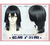 HBYLEE -Wig for cosplay Wig Anime Cosplay Ghost Blade Ih Black Barbed COS peluca negra