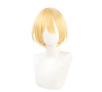 HBYLEE -Wig for cosplay Wig Anime Cosplay VTuber Amelia Watson Peluca Hololive DE recta Rubio Niña Cosplay Pelo Sintético Corto Juego de rol
