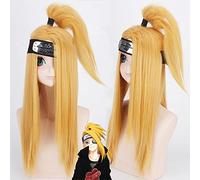 HBYLEE - Wig for cosplay Wig for Carnival Nightlife CluI Party Dress Up Wig Deidara/Gintama Kurushima Matsubashi Golden Cosplay Wig