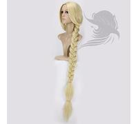 HBYLEE Wig for Tangled Princess 120 cm 47" Straight Blonde Super Long Cosplay Wig Rapunzel Synthetic Hair Anime Wig + Wig Cap as the Picture[Color:Como se muestra en la imagen]