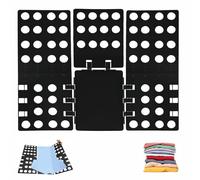 HBYMYDA Doblador Camisetas Doblador Ropa de Plástico Duradero Tabla Plegable Organizador para Doblar Ropa Doblador Camisetas de Adultos y Niños Negro