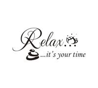 HBYUEHAN Relax: es tu momento, pegatina de pared con frases para sala de meditación, salón de belleza, sala de Yoga, pegatina de vinilo