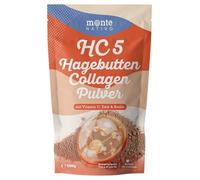 HC5 Polvo de Colágeno con Escaramujo Monte Nativo (500g) - Con Colágeno, Vitamina C, Zinc y Biotina - Para la Piel, el Cabello, las Uñas y el Sistema Inmunitario - Superalimento Puro sin Aditivos