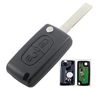 HCA / Hu83 2 Botones 3 Botones Llave de Coche remota para Peugeot 307 3008 308 408 para Citroen C2 C3 C4 C5 C6 C8 433MHz PCF7941 ID46 CE0536 Llavero abatible con batería