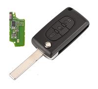 HCA / Hu83 2 Botones 3 Botones Llave de Coche remota para Peugeot 307 3008 308 408 para Citroen C2 C3 C4 C5 C6 C8 433MHz PCF7941 ID46 CE0536 Llavero abatible con batería (3B)