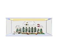 HCAEIOFJ Vitrina acrílica transparente para Lego City 21353 aplicable para el jardín botánico, caja de exhibición diseñada para regalo (solo vitrina) (parte inferior blanca + luz superior)