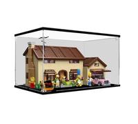 HCAEIOFJ Vitrina acrílica transparente para Lego Simpsons 71006, luz inferior y superior negra