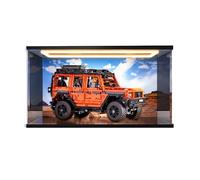 HCAEIOFJ Vitrina acrílica transparente para Lego Technic 42177, aplicable para Mercedes-Benz G 500 Professional, caja de presentación diseñada (solo vitrina, fondo + luz superior)