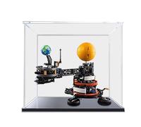 HCAEIOFJ Vitrina acrílica transparente para Lego Technic 42179 aplicable para planeta Tierra y Luna en órbita, caja de exhibición diseñada para regalo (solo vitrina) (fondo negro 2)