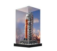 HCAEIOFJ Vitrina de acrílico transparente para iconos 10341 aplicable para el sistema de lanzamiento espacial Artemis de la NASA, caja de presentación diseñada para regalo (solo vitrina) (fondo negro