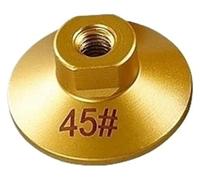 hcaioz Cabezal de pulido plano soldado 2 pulgadas y 50 mm, herramientas lijado abrasivo for mármol, granito, cuarzo, recorte biselado x(45 Grit,2PCS-M14)