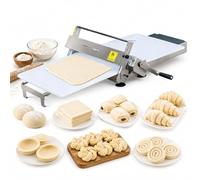 HCAUYNN Laminadora Manual de Masa, laminadora de Masa Comercial | Rodillo de Masa de Acero Inoxidable de Uso Pesado, Grosor Uniforme para panadería y Uso Profesional M300