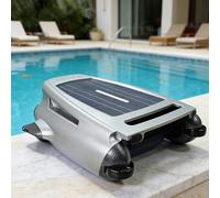 HCAUYNN Robot Skimmer automático Solar 24/7 con Soporte para aplicación, Aspirador para Piscinas Desmontables y enterradas, Limpieza Continua 24/7