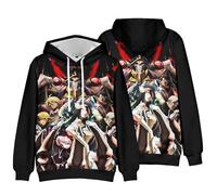 Hcenxan Albedo Anime Sudadera de Manga Larga Animación Personaje Ropa Periférica Nuevo Cos Play 3D Impresión Digital Color Sudadera con Capucha
