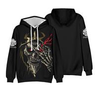 Hcenxan Albedo Anime Sudadera de Manga Larga Animación Personaje Ropa Periférica Nuevo Cos Play 3D Impresión Digital Color Sudadera con Capucha