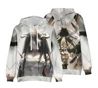 Hcenxan Albedo Anime Sudadera de Manga Larga Animación Personaje Ropa Periférica Nuevo Cos Play 3D Impresión Digital Color Sudadera con Capucha
