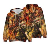 Hcenxan Albedo Anime Sudadera de Manga Larga Animación Personaje Ropa Periférica Nuevo Cos Play 3D Impresión Digital Color Sudadera con Capucha