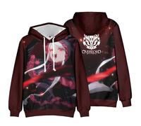 Hcenxan Albedo Anime Sudadera de Manga Larga Animación Personaje Ropa Periférica Nuevo Cos Play 3D Impresión Digital Color Sudadera con Capucha