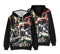 Hcenxan Albedo Anime Sudadera de Manga Larga Animación Personaje Ropa Periférica Nuevo Cos Play 3D Impresión Digital Color Sudadera con Capucha