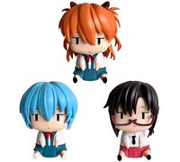 Hcenxan Ayanami Rei 3PCS F Figura Anime Lindo Modelo Ayanami Rei 3PCS Estilo Lindo PVC Dormitorio Escritorio Adornos Decoraciones de Navidad