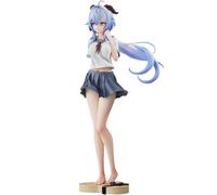 Hcenxan Ganyu Figura Modelo de Acción Anime Niña Estatua JK Uniforme Figurita PVC Gaming Figuras de Acción de Pie Decoración de Escritorio Ornamento 25 cm