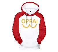 Hcenxan Saitama Sudadera de Manga Larga Animación Periférica Ropa Adulto Sudadera con Capucha Impresión Digital Color 3D, Un Regalo Para Un Amigo
