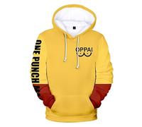 Hcenxan Saitama Sudadera de Manga Larga Animación Periférica Ropa Adulto Sudadera con Capucha Impresión Digital Color 3D, Un Regalo Para Un Amigo