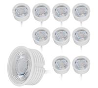 HCFEI 10x LED Bombilla 3W para Foco Empotrable, ultra plano ø50x22mm, 230V, Blanco cálido 3000K, 320lm, 38°, Regulable, Reemplaza la Bombilla GU10 MR16, LED Modulo
