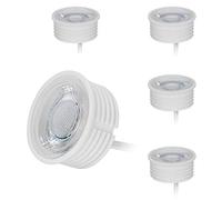 HCFEI 5x LED Bombilla 5W para Foco Empotrable, ultra plano ø50x22mm, 230V, Blanco cálido 3000K, 425lm, 38°, Regulable, Reemplaza la Bombilla GU10 MR16, LED Modulo