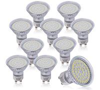 HCFEI Bombillas LED GU10 3W, 430 Lúmen, Luz Frío 5000K, Equivalente a 50W Halógena Bombillas, Focos Sin Parpadeo, No regulable, Paquete de 10