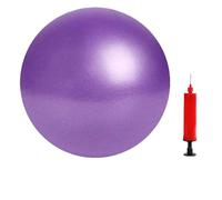 HCFGUS Mini pelota de yoga de 6 pulgadas para pilates, pelota de estabilidad para yoga, barra, entrenamiento y terapia física, mejora el equilibrio con bomba de inflado (morado)