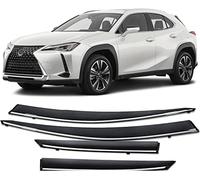 HCGLED 4 Piezas Auto Deflectores Cortavientos para Lexus UX UX200 UX250H 2019-2021, Delantera Trasera Protector Humo Lluvia Visera Deflector, Auto Accesorios