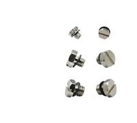 HCGX 20 Piezas M3 M4 M5 Tapones de Metal for RC Juego Tanque válvula hidráulica 1:14 Excavadora Bulldozer Cargador Conector(20pcs M3)