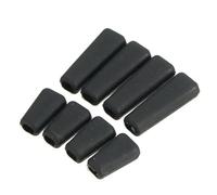 HCGX 8 Tapas de Silicona Antideslizantes (4 Ellas Cortas), Funda Palanca for transmisor RC QX7 y X9D Plus(Black Color)