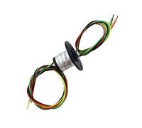 HCGX Anillo colector, 2/4 Canales, 2 A, 12,5 mm, eléctrico conductivo, Anillo de rotación 360 Grados(4CH-Dia.12.5mm)