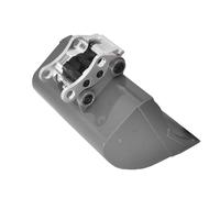 HCGX Cubo de Metal Doble E con Dientes Adecuado for Piezas Excavadora 1/14 RC E010 E111 EC160