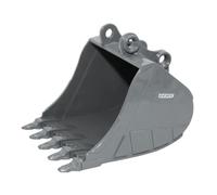 HCGX Cubo Grande de Metal Doble E Mejorado con acoplador Enganche rápido/Pinza/Martillo for Excavadora hidráulica 1/14 RC E010 E111 EC160(Original Bucket)