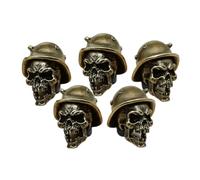 HCGX Cuentas de Paracord soldado latón, cuentas cordón cuchillo for casco 2 piezas for llaveros y equipos EDC bricolaje