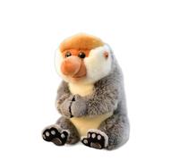 HCGX Peluche de Mono Narigudo Realista 22 cm con Manos Magnéticas, Suave del Sudeste Asiático(Nasalis larvatus)