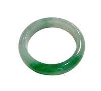 HCGX Pulsera de jade real for mujer Jadeíta blanca y verde(57-58mm)