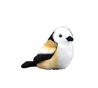 HCGX Simulation Fat Chirp Series Toy Doll Northern -Tailed Tit Plush Pendant Soft and Cute 's Companion Gift