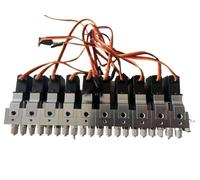 HCGX Válvula direccional hidráulica de Carrete RC, 8 MPa con Conector 4 mm, Piezas aleación Aluminio CNC for hidráulico 1/12, 1/14 y 1/16(10CH)