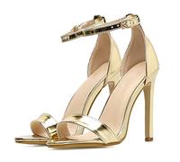 HCHGJKN Tacones Altos High Heels Women Shoes Summer Sandals Heel Shoes Woman Pumps Golden Silver Party Wedding Shoes Ladies Stiletto(37 EU)