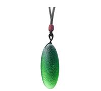 HCHL Piedra de Moldavita Real - Colgante de Meteorito Checo, Energía Lucky Stone, Joyas de Cristal para Mujer (Color: Verde)