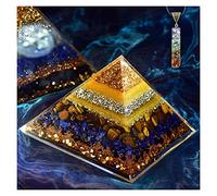 HCHL Pirámide de orgonita, Pirámide de Cristal Grande, generador de energía Chakra Pyramid El Juego de pirámide de Cristal con generador de e