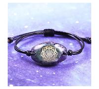HCHL Pulseras de Cristal Natural para Hombre Mujer Aventurina Verde Natural, Pulsera de curación de Reiki, Orgonita Elimina la Pulsera de energía egativa de la joyería del Chakra Pulseras elásticas