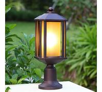 HCIPJQY Farola Moderna Para Postes De Cerca Farolas Europeas Con Base De Montaje En Pilar, Farola Industrial Impermeable Para Columna Y Pedestal Luces De Pilar De Aluminio, Luminarias Para Alumbrado