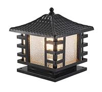 HCIPJQY Farola Vintage De Aluminio Fundido Antioxidante Farola De 4x4 Para Exteriores, Porche, Patio, Columna Iluminación Exterior Impermeable Para Pasarelas, Entradas