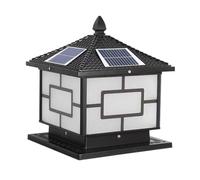 HCIPJQY Grandes Tapas Solares Para Postes De Granja De 4x4, Faroles Impermeables Para Postes, Lámpara De Pilar Con Encendido/apagado Automático Y 4 Modos De Luz Para Patio, Jardín